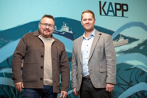 KAPP founder Freyr Friðriksson with newly promoted CEO Ólafur Karl Sigurðarson.