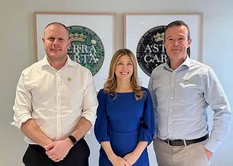 Matts Johansen, CEO of Aker BioMarine and Chair of Aker QRILL Company; Jennifer Jordan‑Saifi, M.V.O., MBA, CEO of the Sustainable Markets Initiative; Rupert Howes, CEO of the Marine Stewardship Council.