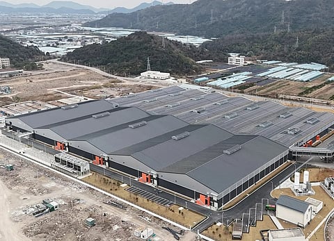 Nordic Aqua Partners' land-based RAS Atlantic salmon farm on Gaotang Island, Ningbo, China, on January 28, 2026.