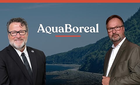 Donald Martel, Quebec’s Minister of Agriculture, Fisheries and Food, & Léopold Landy, President of AquaBoreal.