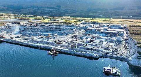 Arctic Seafarm facility construction September 2025.