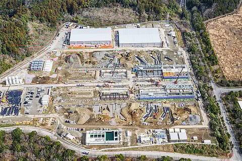 Pure Salmon Japan's facility in Tsu City, Mie Prefecture, on March 23, 2025.