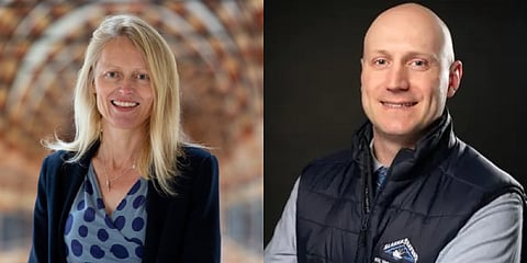 Libby Woodhatch, Executive Chair of MarinTrust, and Jeremy Woodrow, Executive Director of the Alaska Seafood Marketing Institute.