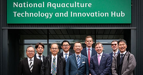 Representatives from Nagasaki University enjoyed a tour of the new National Aquaculture Technology and Innovation Hub (NATIH).