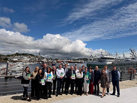 Officials from Ireland's seafood development agency Bord Iascaigh Mhara (BIM) and Donegal County Council launch the report.