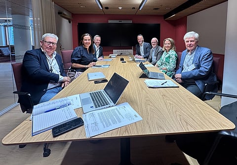 From left: Head of Expedition at NFD, Yngve Torgersen, Minister Marianne Sivertsen Næss, State Secretary Even Sagebakken, Sjømat Norge CEO, Geir Ove Ystmark, Sjømat Norge Deputy Chair and Head of the Aquaculture Industry Group, Øyvind Oaland, Sjømat Norge Board Chair, Line Ellingsen and Director of Aquaculture at Sjømat Norge, Jon Arne Grøttum.