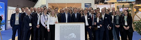 Part of the Coast Seafood and Vega Salmon teams during a trade fair.