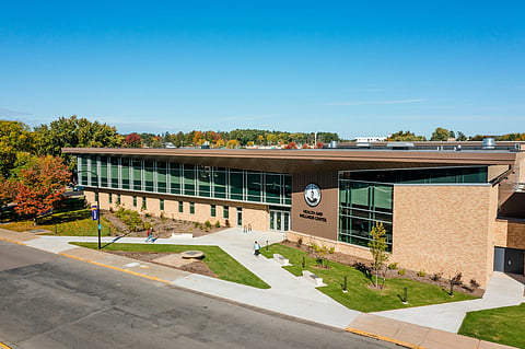 A view of the University of Wisconsin-Stevens Point Health and Wellness Center.