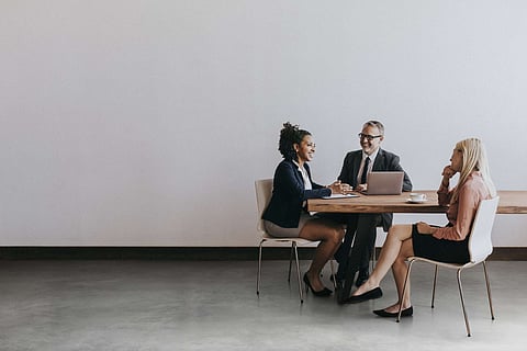 Business people discussing in a meeting room