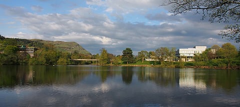View of the University of Stirling, in Scotland.