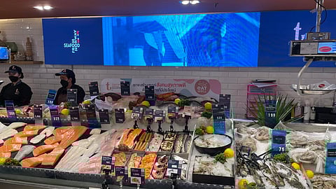 Norwegian seafood counter in Thailand. Photo: Norwegian Seafood Council.