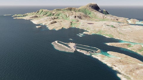 Gigante Salmon fish farm project in Rødøy, Norway.