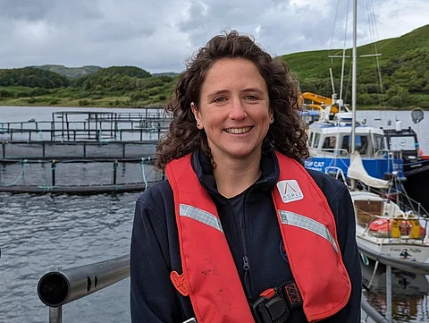Mairi Gougeon, Scotland's Rural Affairs Secretary, announced the Scottish Government's "Vision for Sustainable Aquaculture" on 21 July 2023. Photo: Scottish Government.