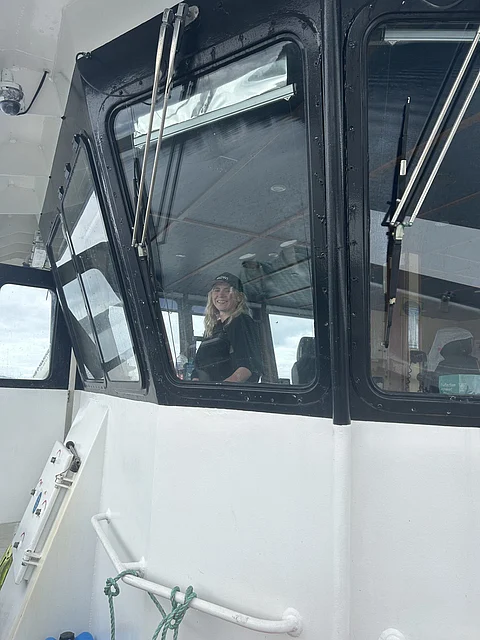 Eleanor Lawrie, Ellie, Mowi Scotland's first female skipper. Photo: Mowi Scotland.