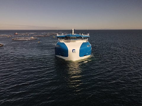 One of Frøy's fleet of wellboats. Goldman Sachs now owns over 89% of the Norwegian wellboat company. Photo: Frøy.