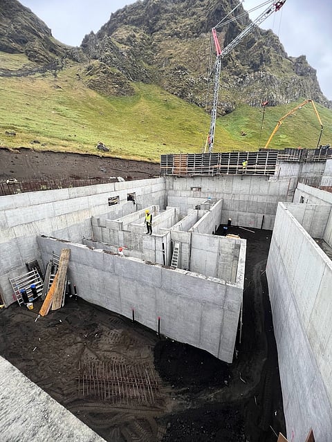 Laxey's salmon farming facility is under construction site in Iceland. Photo: Laxey.
