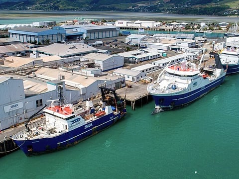 Sealord vessels in port. The New Zealand company has reached an agreement to acquire the private company Independent Fisheries. Photo: Sealord.