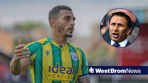 Karlan Grant in action for West Brom and Shilen Patel