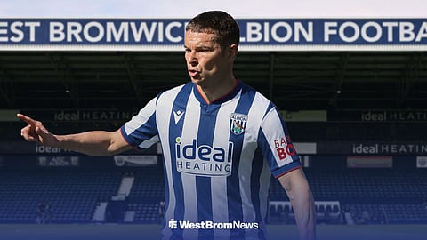 Conor Townsend in a West Brom shirt