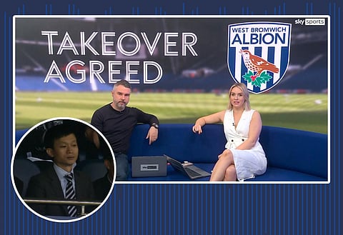 Sky Sports show rare Guochuan Lai at West Brom footage. Credit: Sky Sports News.