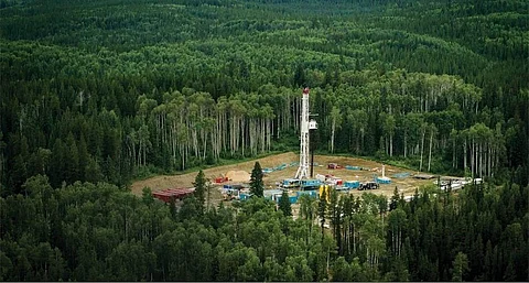A drilling rig in Western Canada