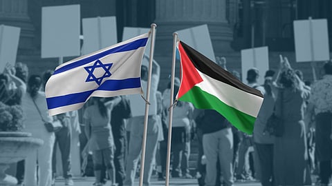 Israel and Palestine Flags