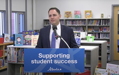 Alberta Education Minister Demetrios Nicolaides provided an update on the government’s support for school authorities experiencing high enrolment growth.