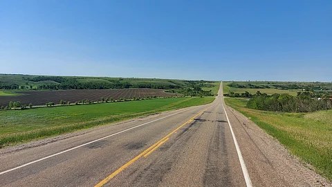 Highway 9 in the Souris Valley