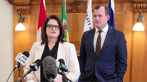 Carla Beck and Trent Wotherspoon