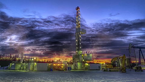 Savanna drilling rig near Drayton Valley, Alberta