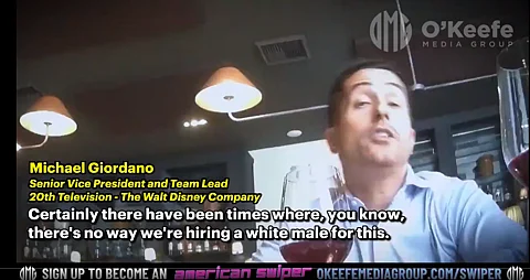 WATCH: Disney VP duped by O'Keefe media confesses company won’t hire, promote white males