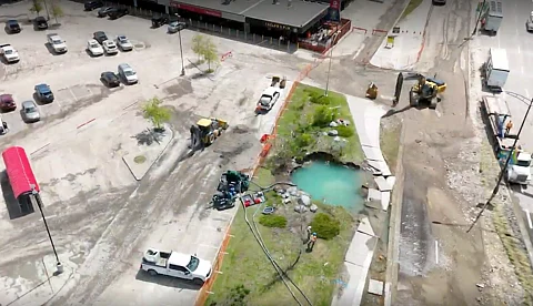 The Bearspaw water main break in northwest Calgary