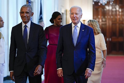 Who was actually running things you ask? Dr. Antony Barber has a theory.... Pictured, Barrack Obama and Joe Biden at the White House