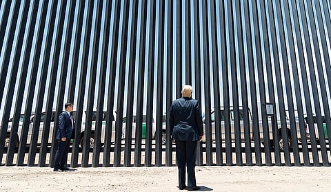 Donald Trump visits The Wall in 2020