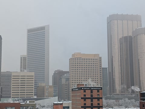 Calgary's skyline not so much Blue Sky