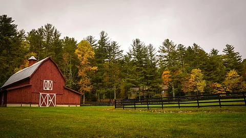 Red Barn on a Farm