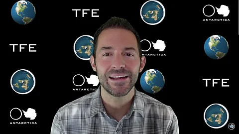 Pastor Mike Duffy is sending people to Antarctica to discover the cosmic truth about the nature of the earth