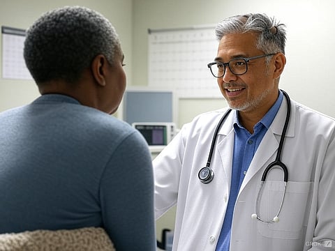 A family doctor takes a patient history