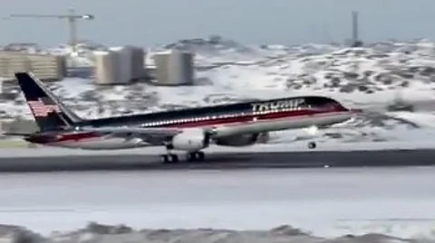 Trump Force One lands in Greenland