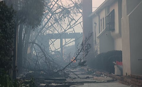 Fire damage from the LA wildfires