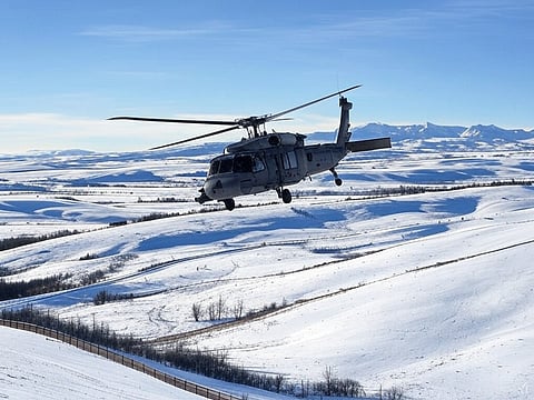 A rendering of a Black Hawk helicopter