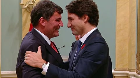 MP Dominic LeBlanc and Prime Minister Justin Trudeau