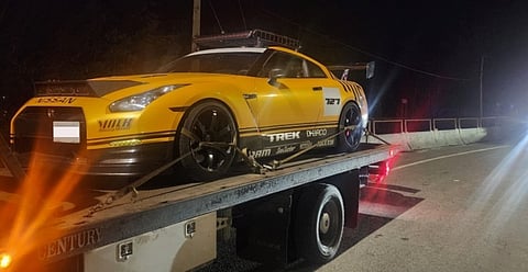 YouTube influencer shocked as BC Highway Patrol impounds high-performance car