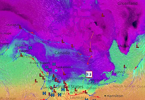 Eight of 10 coldest spots in the world were in Alberta, BC and the Yukon on Wednesday.