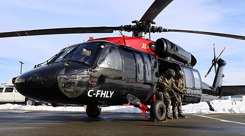 Black Hawk helicopter in Langley, BC