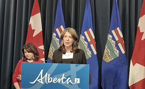 Alberta Premier Danielle Smith and Health Minister Adriana LaGrange