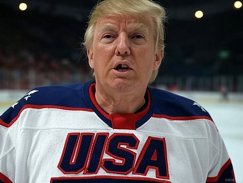 Trump is talking smack ahead of tonight’s USA-Canada tilt in Boston