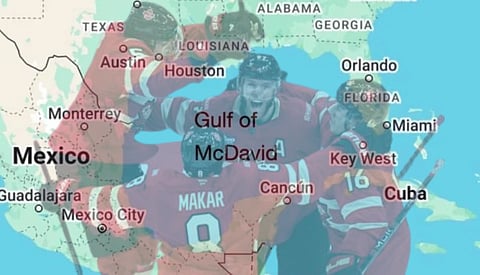 Premier Danielle Smith says her response to US oil tariffs is to rename the ‘Gulf of McDavid’