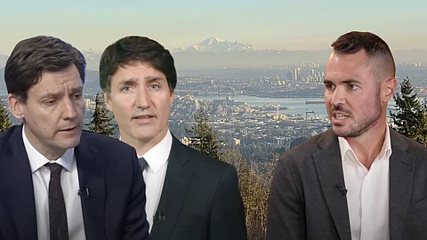 David Eby, Justin Trudeau, and Brad West
