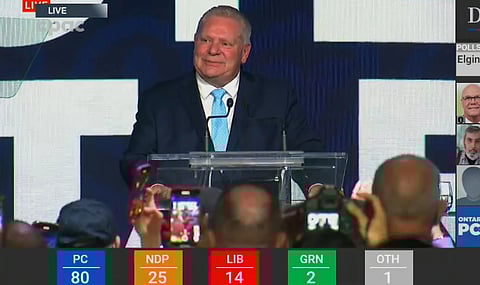 Doug Ford's PCs win Ontario election, Crombie loses own riding